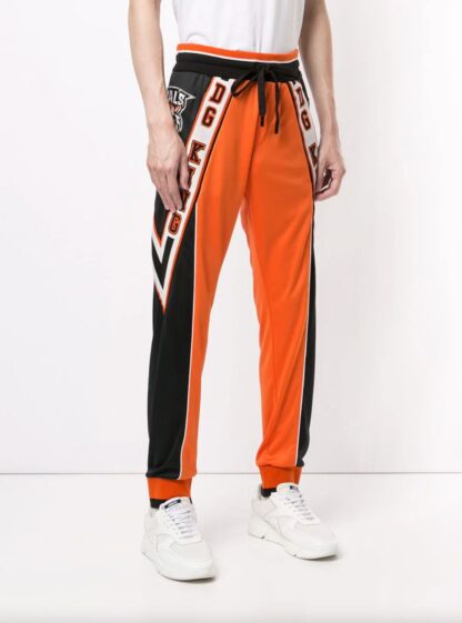 Dolce & Gabbana - Silk-Detailed Designer Pants in Vibrant Orange