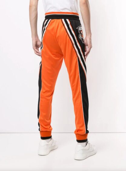 Dolce & Gabbana - Silk-Detailed Designer Pants in Vibrant Orange