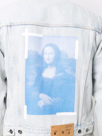 Off-White - Iconic Printed Light Blue Denim Jacket