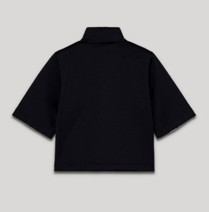 Palm Angels - Chic Black Track Zip Polo with Neck Logo