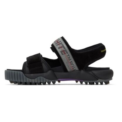 Off-White - Elegant Trekking Sandals in Black with Suede Accents