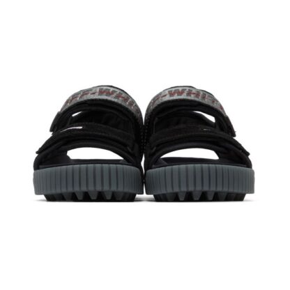 Off-White - Elegant Trekking Sandals in Black with Suede Accents