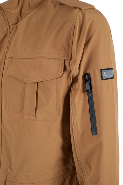 Yes Zee - Sleek Brown Technical Fabric Windbreaker