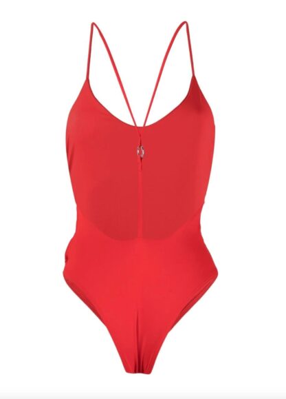 Off-White - Chic Red Poolside Perfection Swimsuit