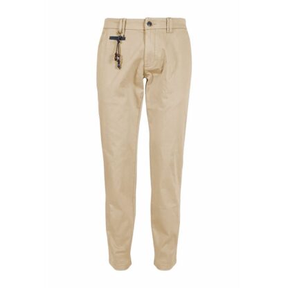 Yes Zee - Chic Beige Cotton Chinos with Stretch Comfort