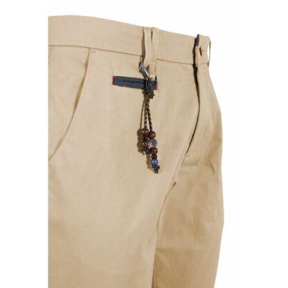 Yes Zee - Chic Beige Cotton Chinos with Stretch Comfort