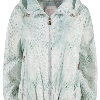 Yes Zee - Chic Snakeskin Print Hooded Jacket