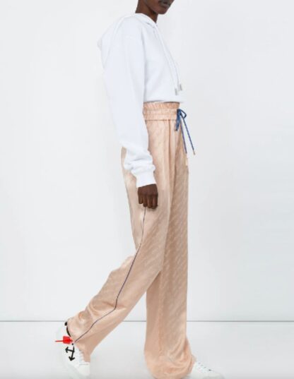 Off-White - Chic Pink Comfort-Fit Logo Pants