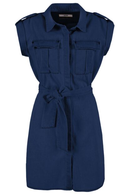 Yes Zee - Chic Sleeveless Denim Dress with Pockets