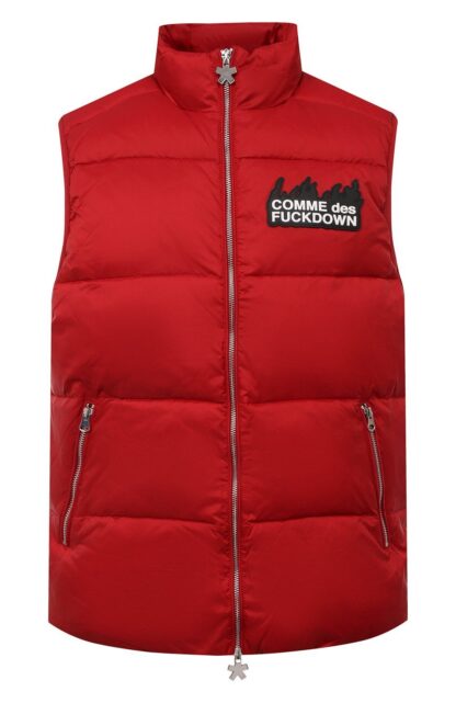 Comme Des Fuckdown - Sleek Sleeveless Padded Gilet in Radiant Red