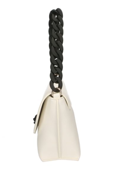 Plein Sport - Chic White Crossbody Flap Bag with Logo Detail