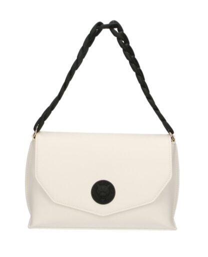 Plein Sport - Chic White Crossbody Flap Bag with Logo Detail