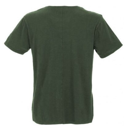 Fred Mello - Vintage Green Crew Neck Tee with Chest Pocket