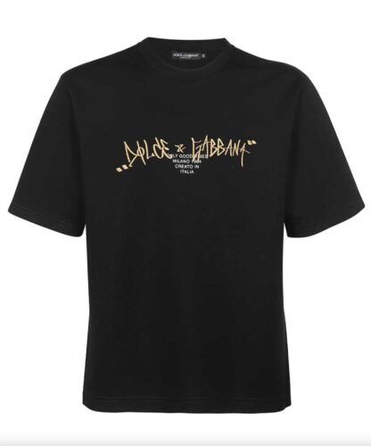 Dolce & Gabbana - Elegant Embroidered Black T-Shirt