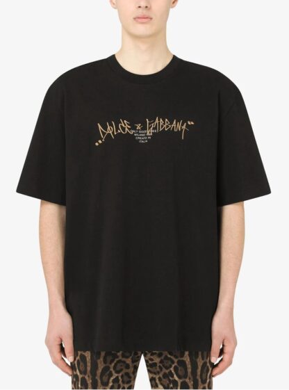 Dolce & Gabbana - Elegant Embroidered Black T-Shirt