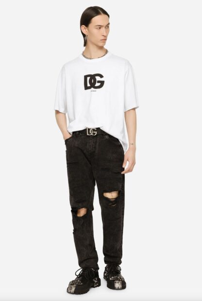 Dolce & Gabbana - Elegant White Logo Tee - Pure Cotton