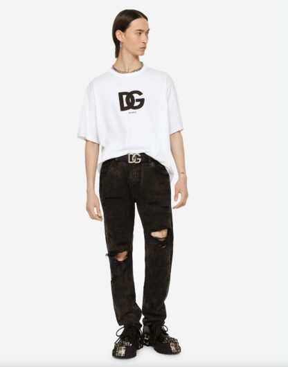 Dolce & Gabbana - Elegant White Logo Tee - Pure Cotton