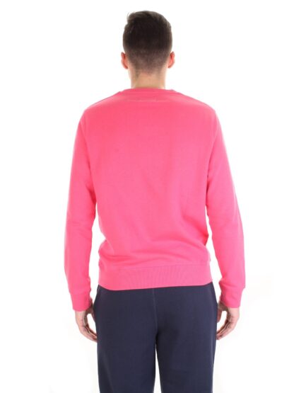 Fred Mello - Fuchsia Crew Neck Cotton Sweatshirt with Logo