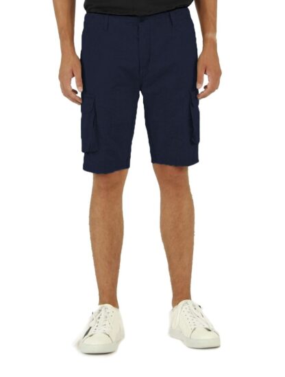 Fred Mello - Essential Cotton Cargo Bermuda Shorts - Blue