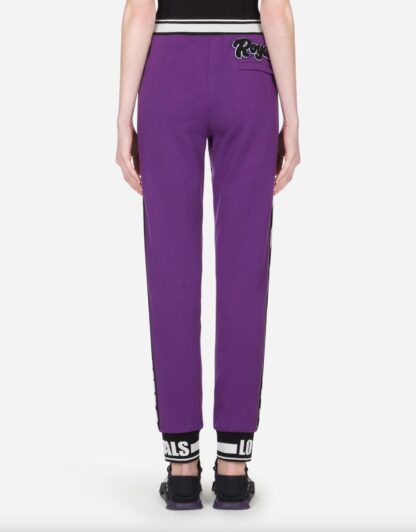 Dolce & Gabbana - Sequin Embellished Cotton Pants - Radiant Purple