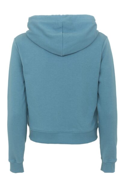 Imperfect - Chic Blue Zippered Cotton Hoodie