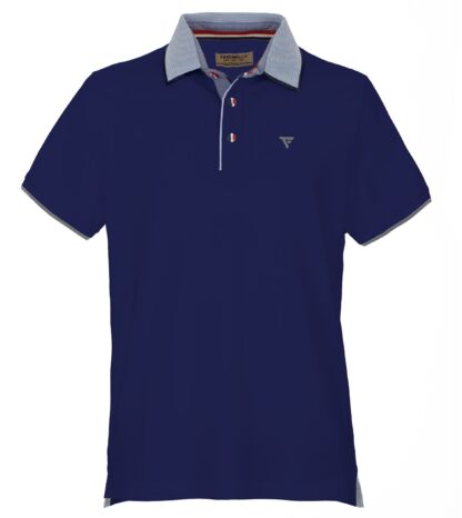 Fred Mello - Elegant Cotton Polo with Tricolor Buttons