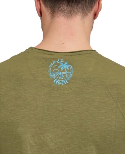 Yes Zee - Emerald Crew Neck Tee with Iconic Prints