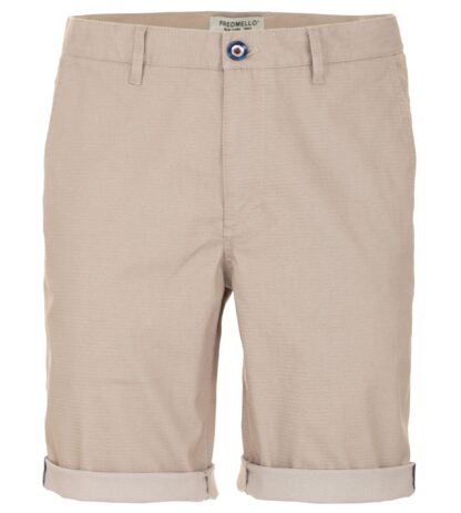 Fred Mello - Beige Cotton Blend Bermuda Shorts