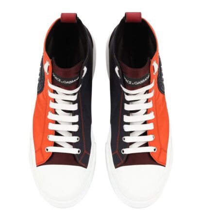 Dolce & Gabbana - Quilted Satin High-Top Sneakers in Multicolor