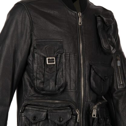 Dolce & Gabbana - Sleek Lambskin Multipocket Military Jacket