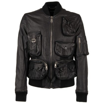 Dolce & Gabbana - Sleek Lambskin Multipocket Military Jacket