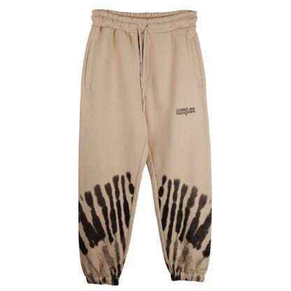 Comme Des Fuckdown - Chic Beige Graphic Cotton Sweatpants