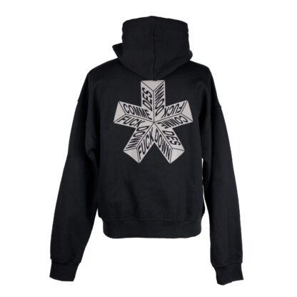 Comme Des Fuckdown - Sleek Black Cotton Hooded Sweatshirt