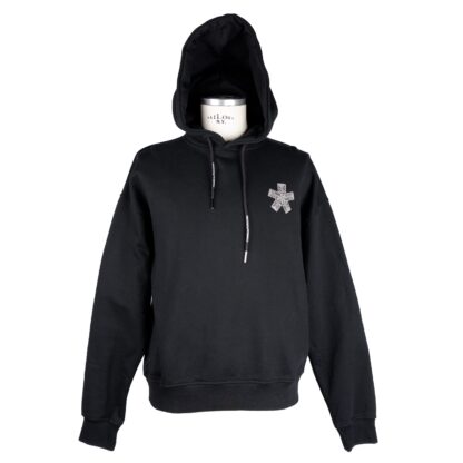 Comme Des Fuckdown - Sleek Black Cotton Hooded Sweatshirt