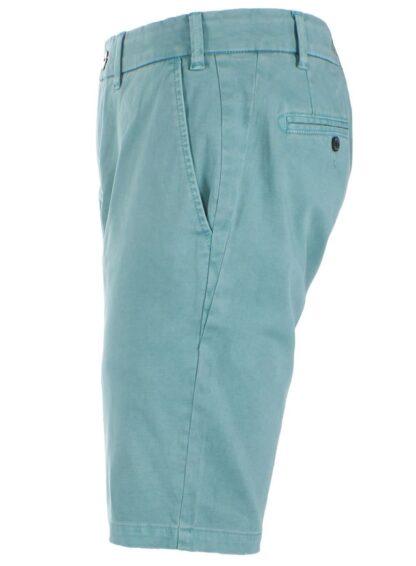 Yes Zee - Chic Green Cotton Bermuda Shorts - Stretch Fit