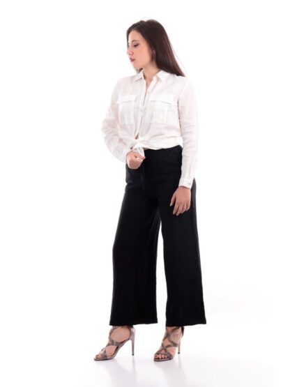 Yes Zee - Elegant Wide-Fit Linen Trousers