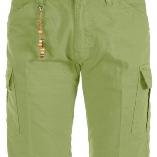 Yes Zee - Chic Army Cotton & Linen Blend Bermuda Shorts