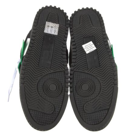 Off-White - Elegant Low Suede Sneakers with Green Logo Detail