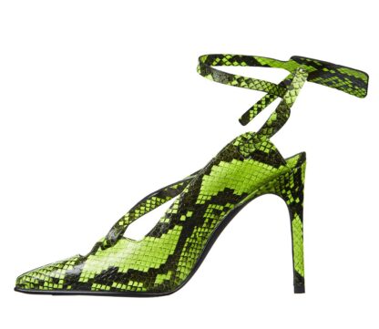 Off-White - Fluo Yellow Python-Print Calfskin Pumps