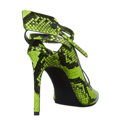 Off-White - Fluo Yellow Python-Print Calfskin Pumps