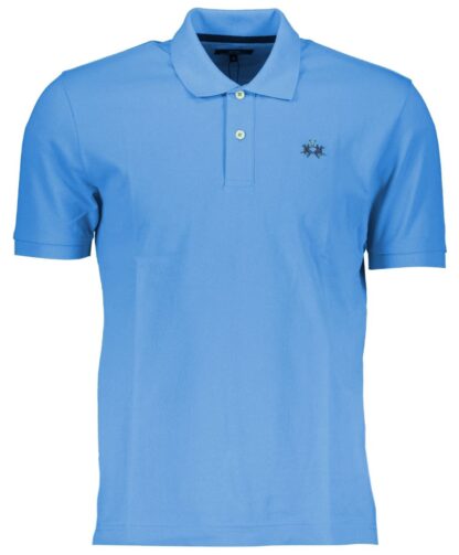 La Martina - Elegant Light Blue Cotton Polo for Men