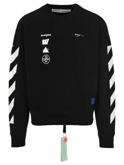 Off-White - Elevated Crewneck Sweater with Signature Prints