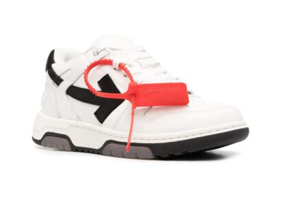 Off-White - Elegant White Leather Sneakers