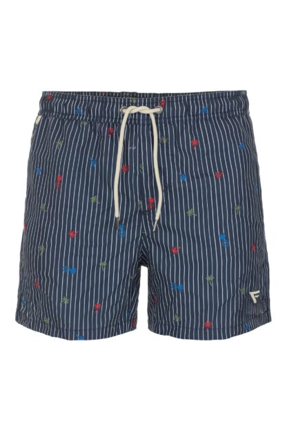 Fred Mello - Chic Blue Printed Beach Shorts