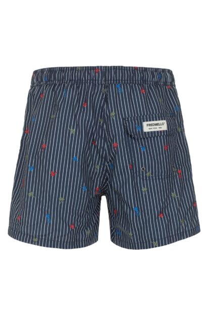 Fred Mello - Chic Blue Printed Beach Shorts