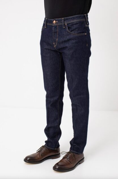 Jacob Cohen - Italian Crafted Blue Denim Jeans with Contrast Stitching