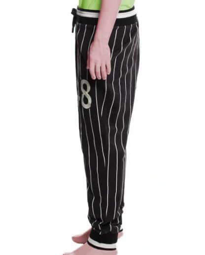 Dolce & Gabbana - Elevated Black Cotton Sports Trousers with Stripes