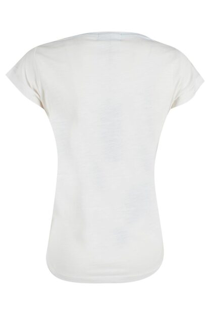 Yes Zee - Elegant White Tee with Sparkling Front Print