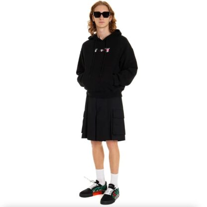 Off-White - Sleek Black Cargo Shorts with Iconic Design