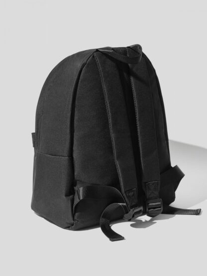 Comme Des Fuckdown - Sleek Black Nylon Backpack with Front Logo